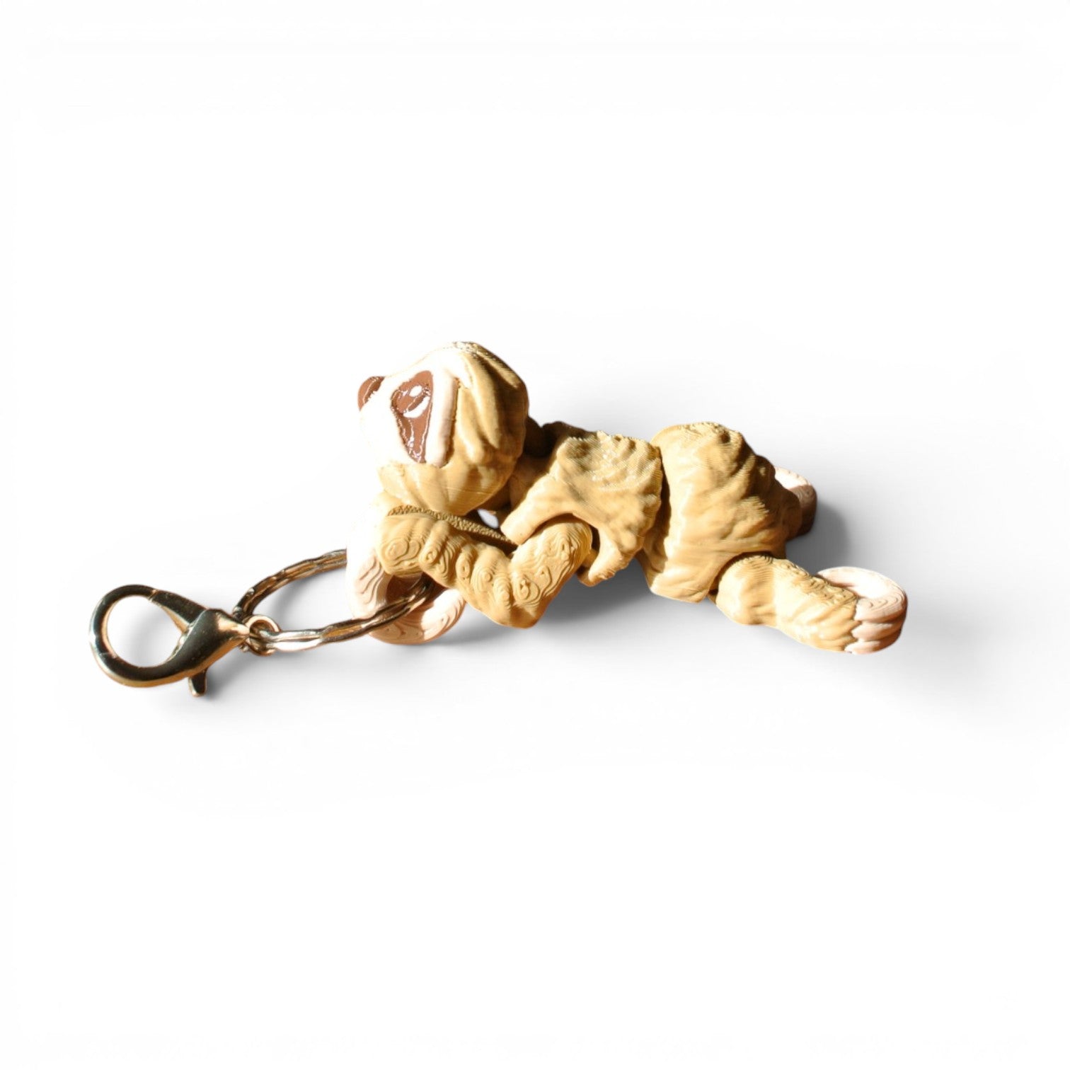 3D Printed Articulated Sloth Keychain – Flexible Animal Backpack Charm & Cute Gift