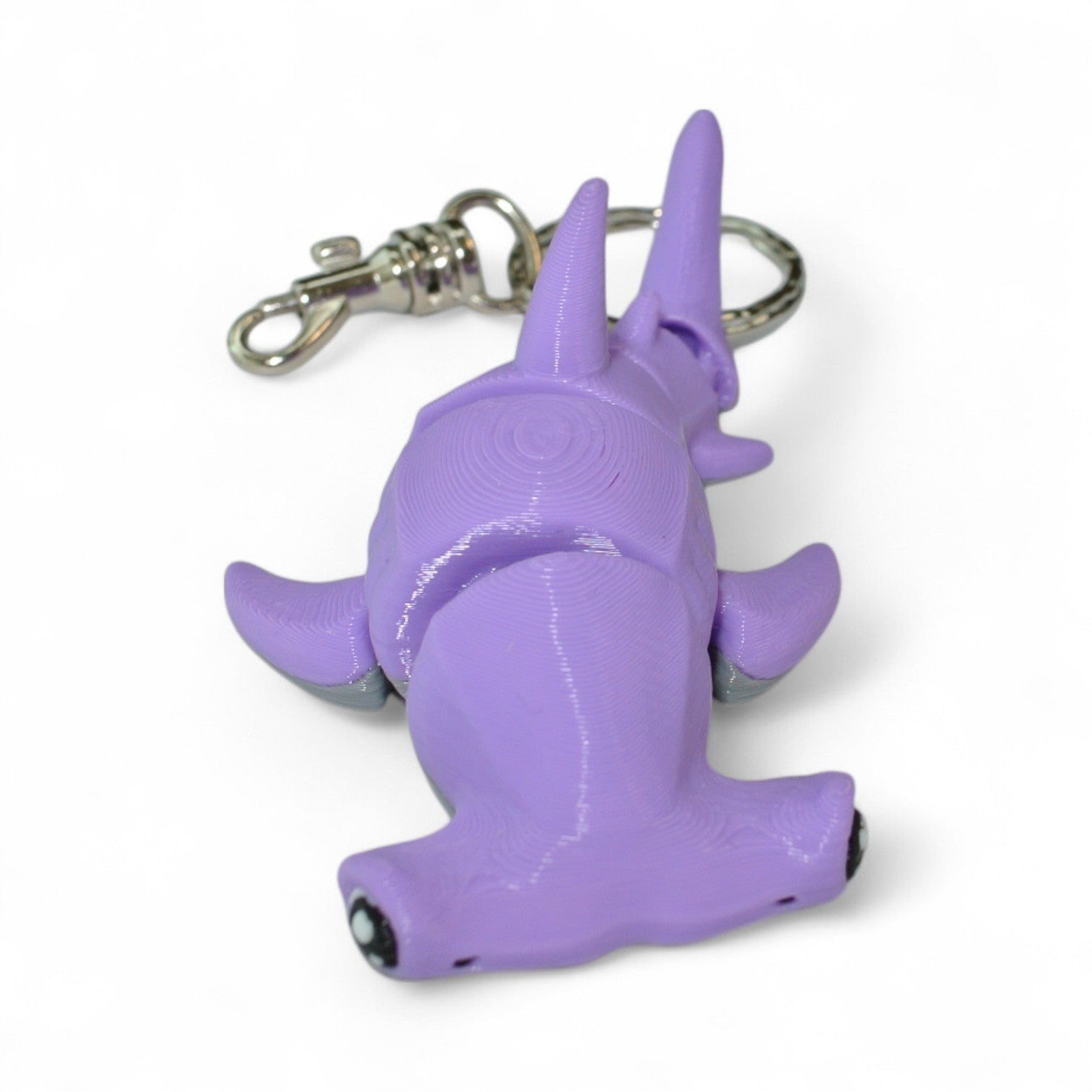 Purple Hammerhead Shark Keychain – 3D Printed Articulated Sea Animal Bag Charm