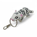 White Tiger 3D Printed Keychain – Flexi Animal Charm