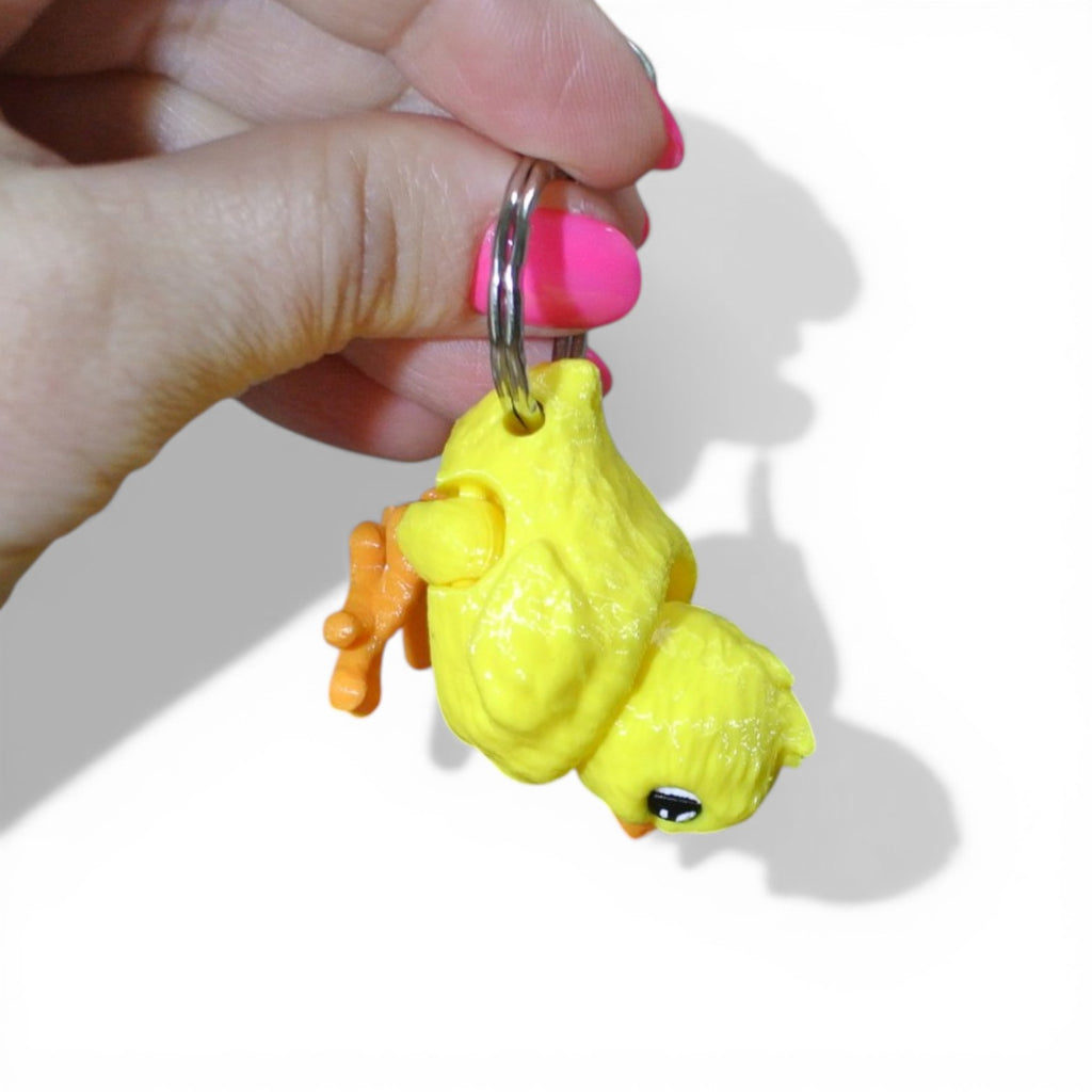 Articulated Chick Keychain – Cute 3D Printed Baby Chicken Bag Charm